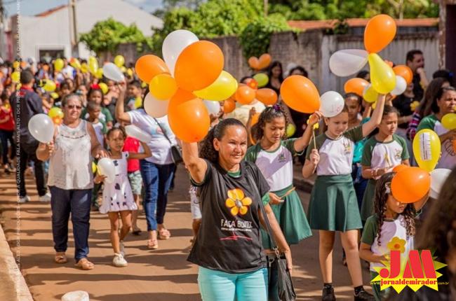 MAIO LARANJA EM MIRADOR CAMINHADA DA CAMPANHA FAÇA BONITO DE COMBATE